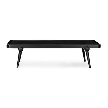 PLOT Coffee table 47" in Black with Black Cane