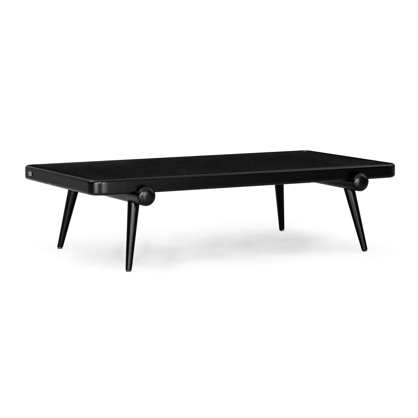 PLOT Coffee table 47" in Black with Black Cane