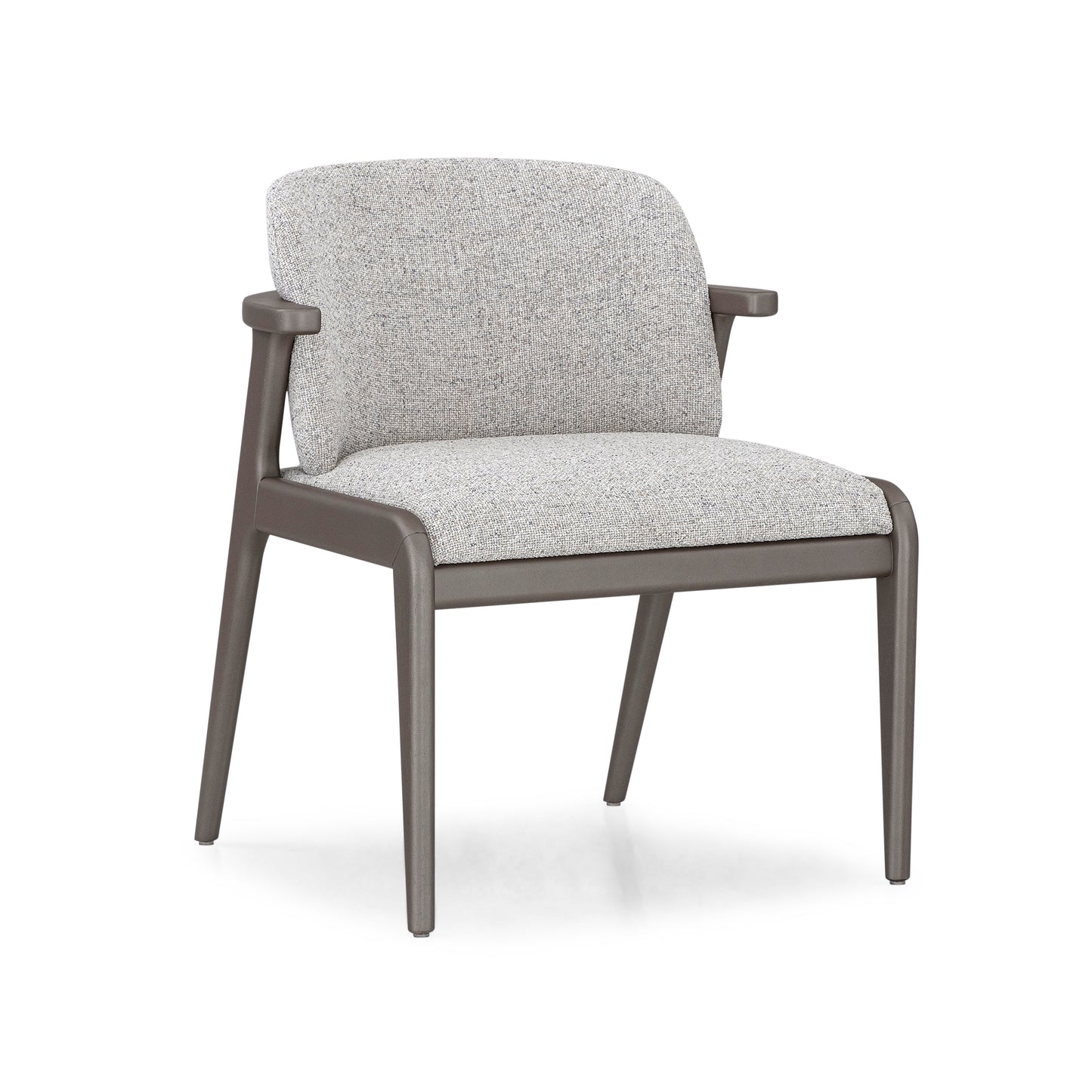 NOWE Dining Chair in Chocolate and Beige fabric