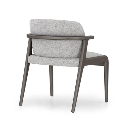 NOWE Dining Chair in Chocolate and Beige fabric