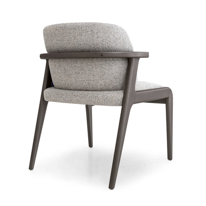 NOWE Dining Chair in Chocolate and Beige fabric