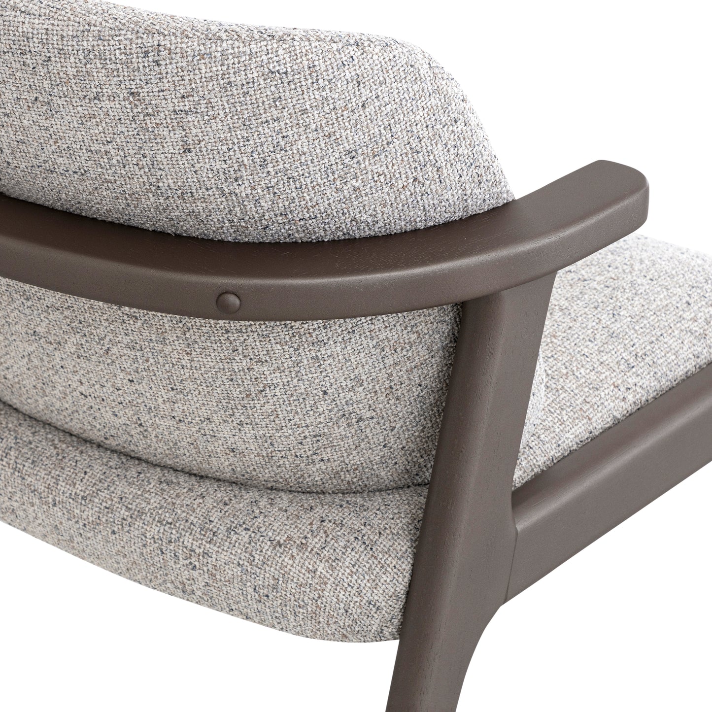 NOWE Dining Chair in Chocolate and Beige fabric