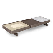 TRE Coffee Table in Chocolate and White Parana Marble