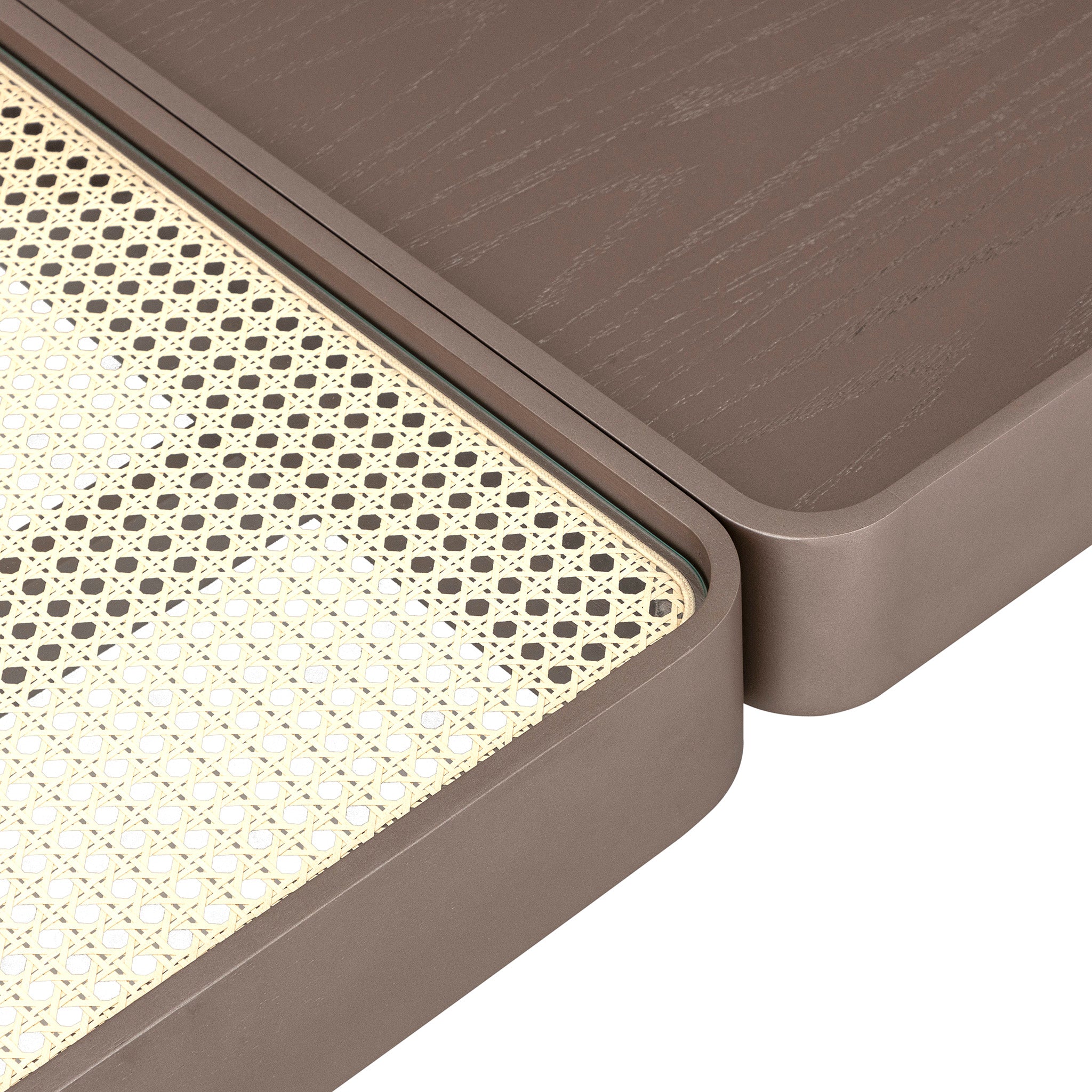 TRE Coffee Table in Chocolate and White Parana Marble