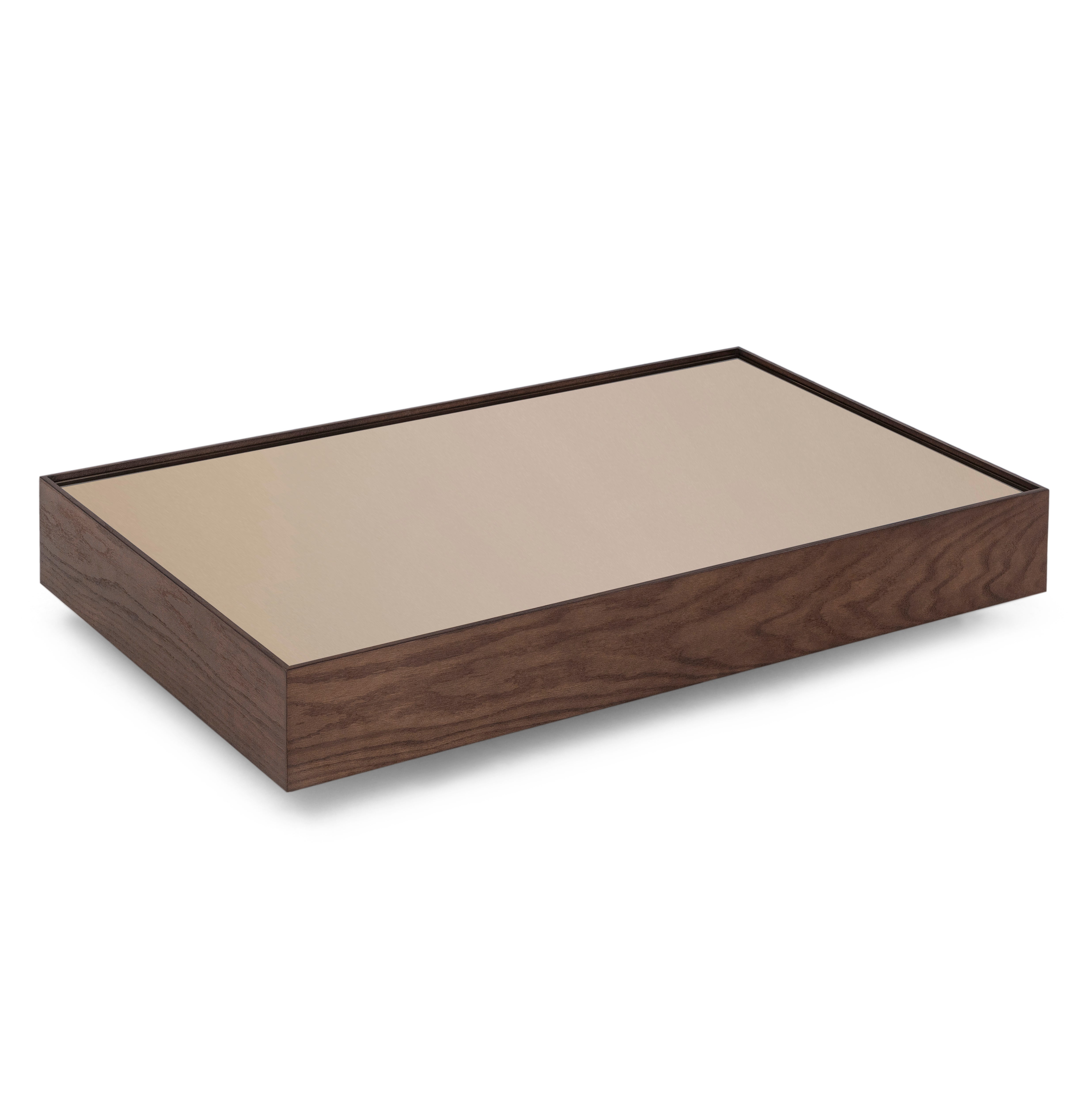 ARC Coffee Table 47" in Imbuia with Bronze Mirror