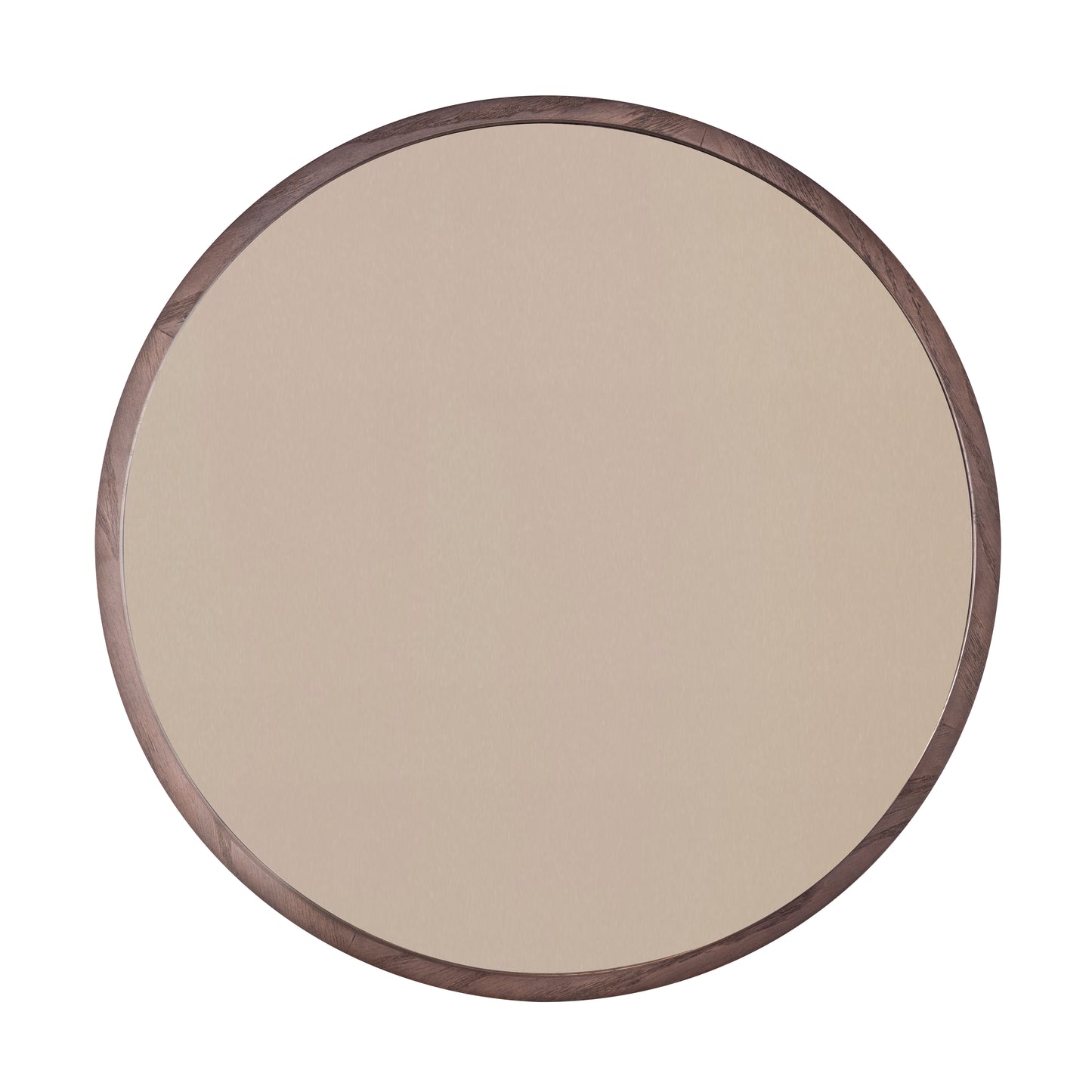 REGIA Side Table in Imbuia and Bronze Mirror 27"
