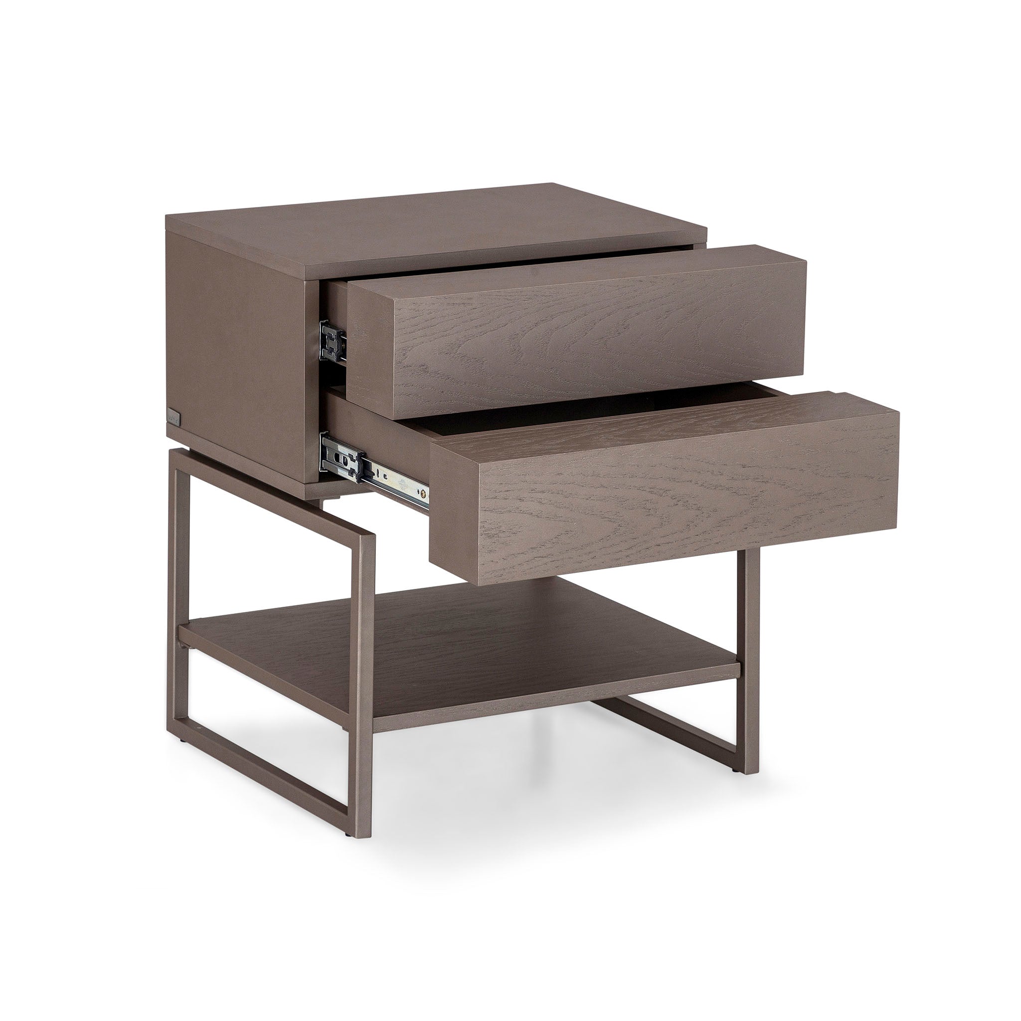 TALLO Nightstand 2 drawers in Chocolate with Chocolate