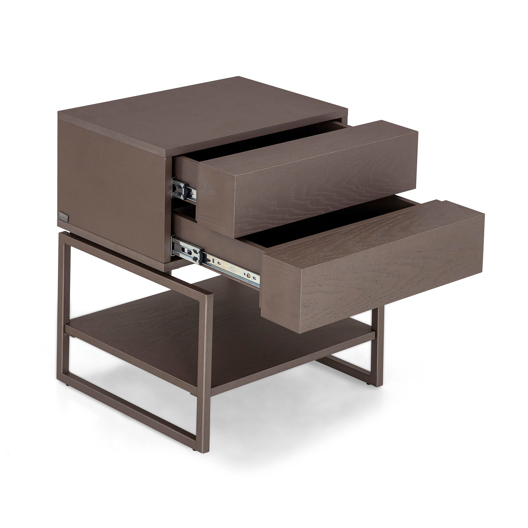 TALLO Nightstand 2 drawers in Chocolate with Chocolate