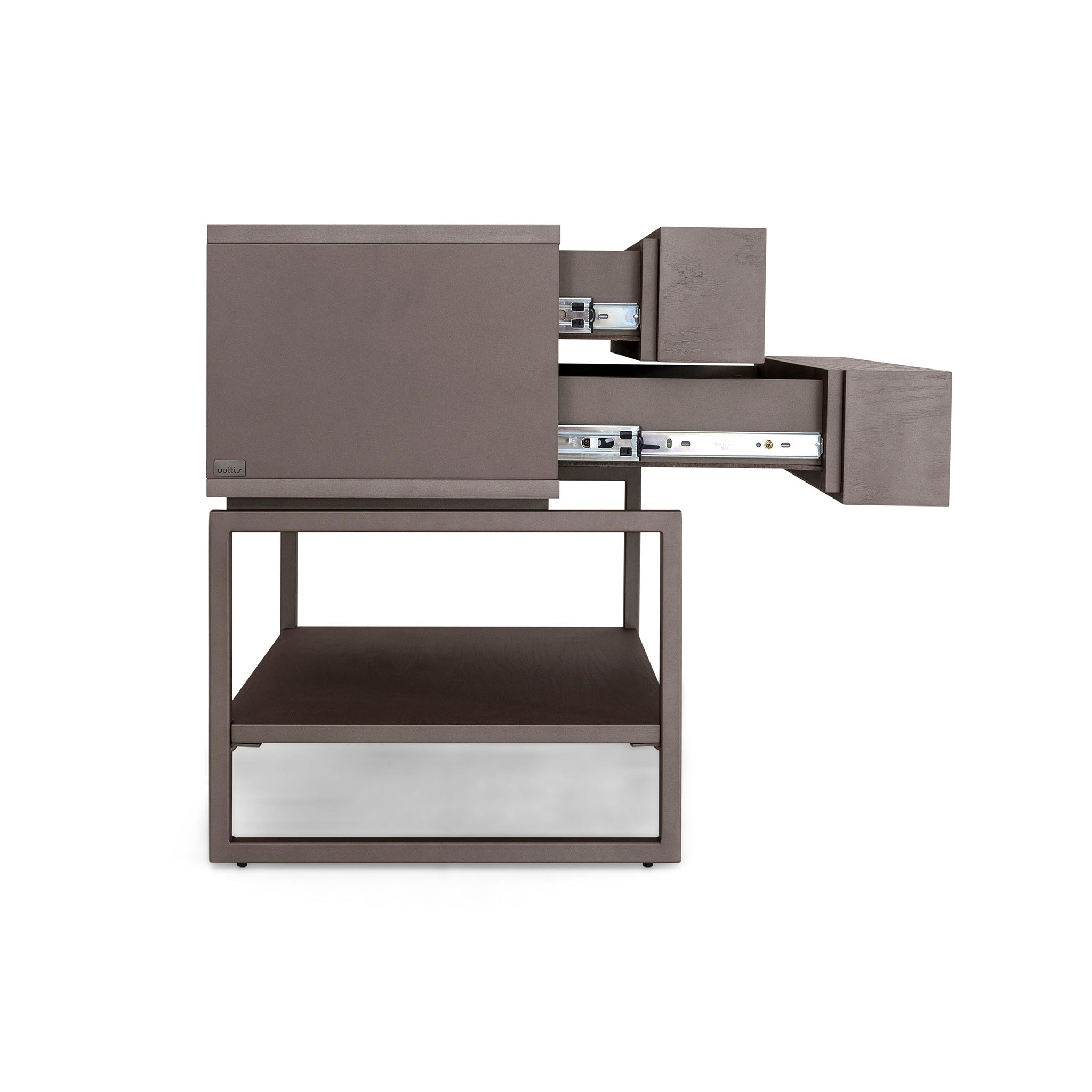 TALLO Nightstand 2 drawers in Chocolate with Chocolate