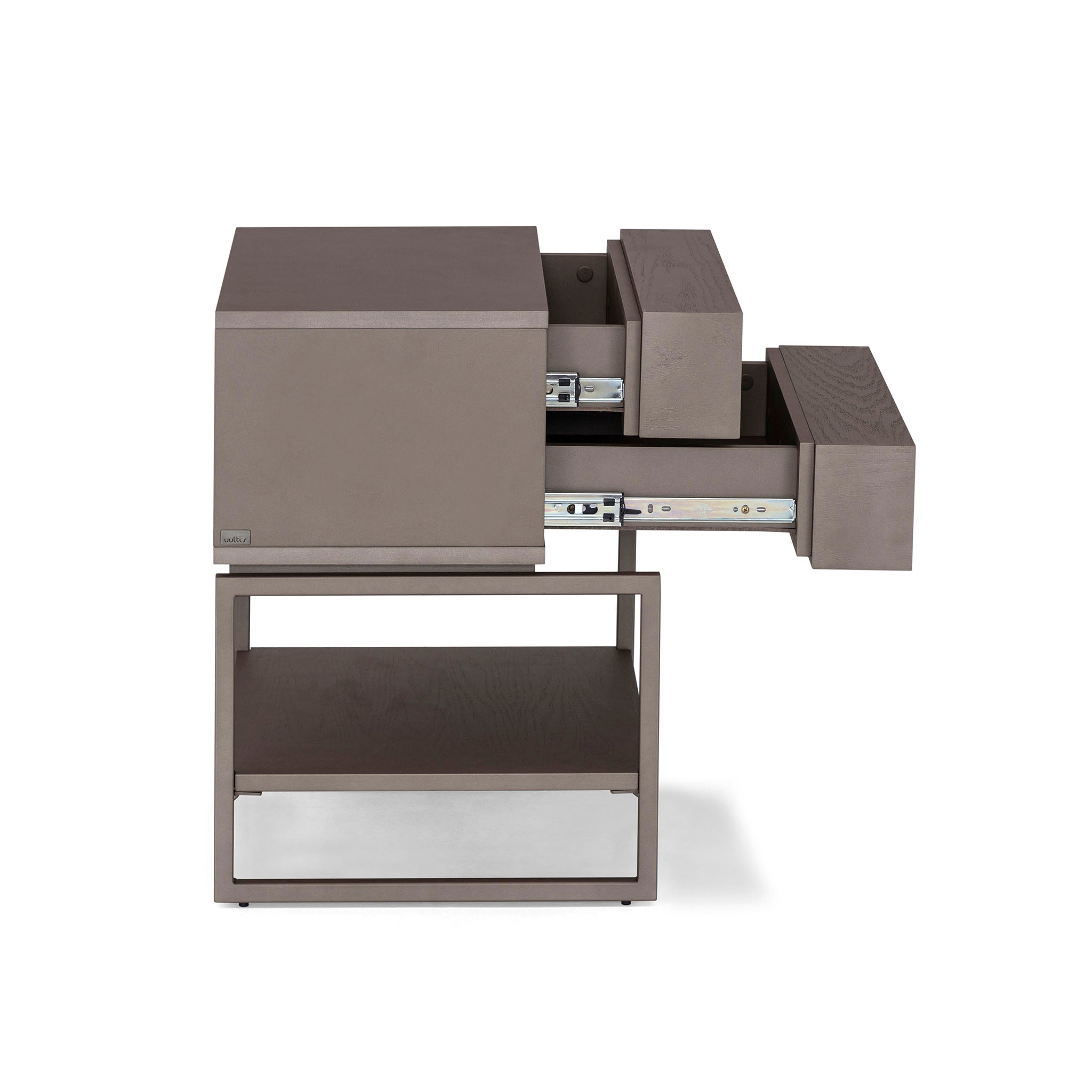 TALLO Nightstand 2 drawers in Chocolate with Chocolate