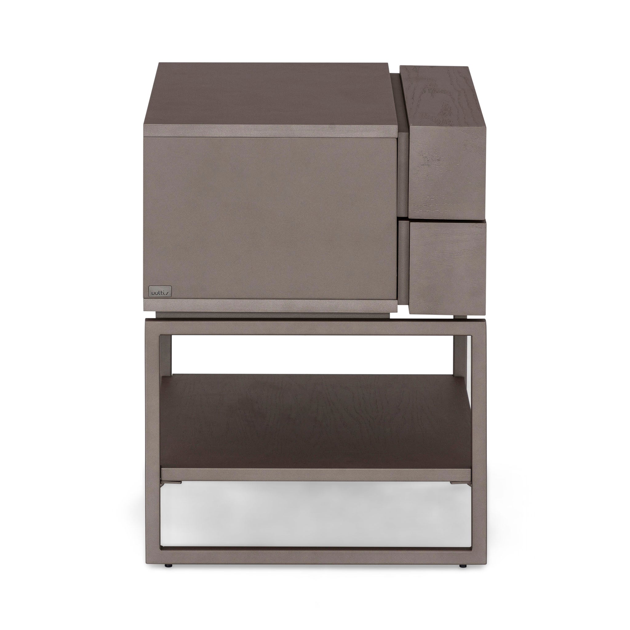 TALLO Nightstand 2 drawers in Chocolate with Chocolate