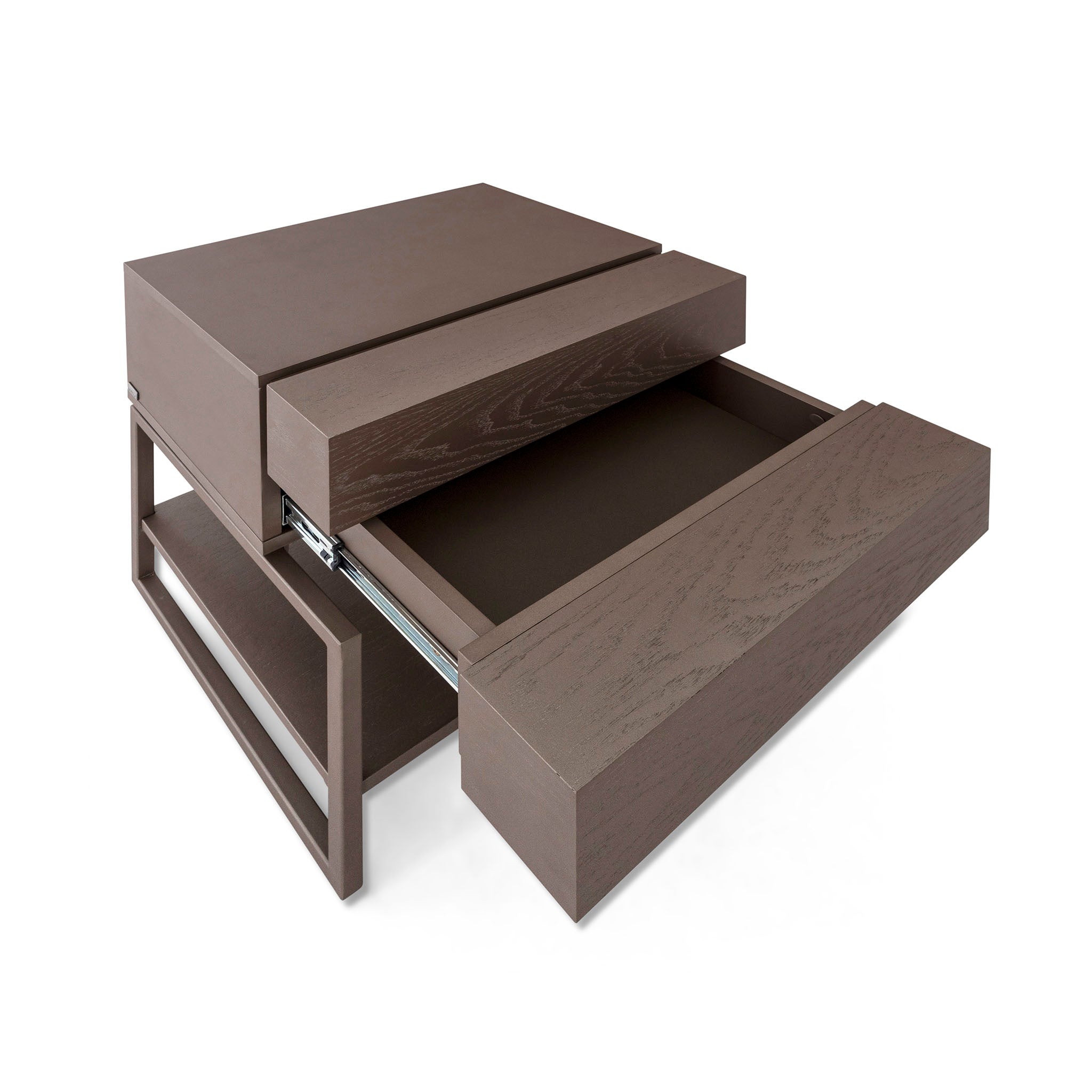 TALLO Nightstand 2 drawers in Chocolate with Chocolate