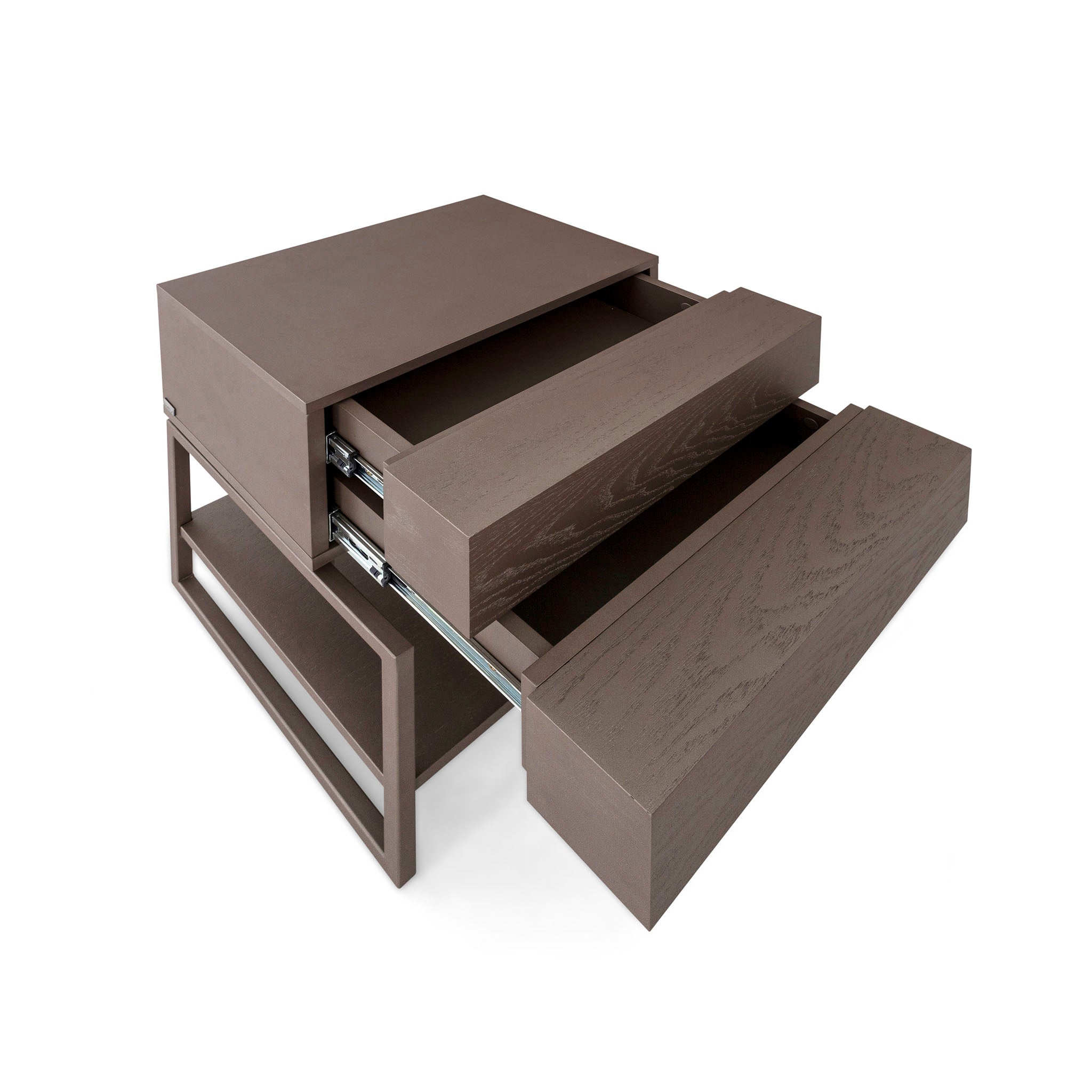 TALLO Nightstand 2 drawers in Chocolate with Chocolate