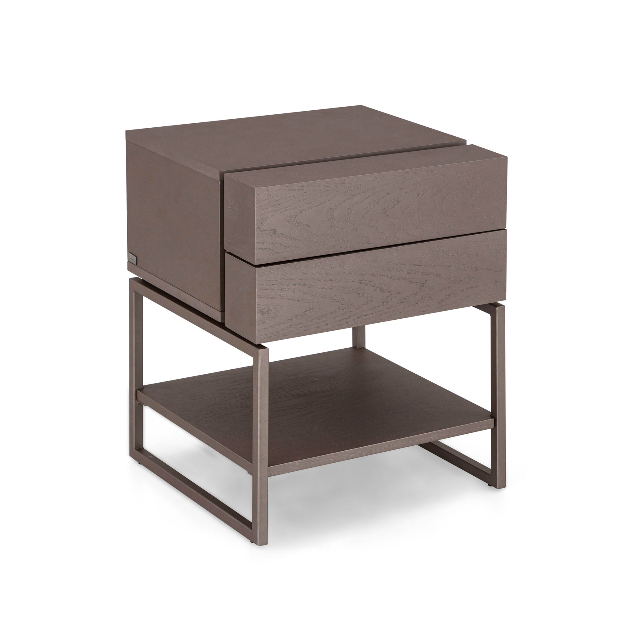 TALLO Nightstand 2 drawers in Chocolate with Chocolate