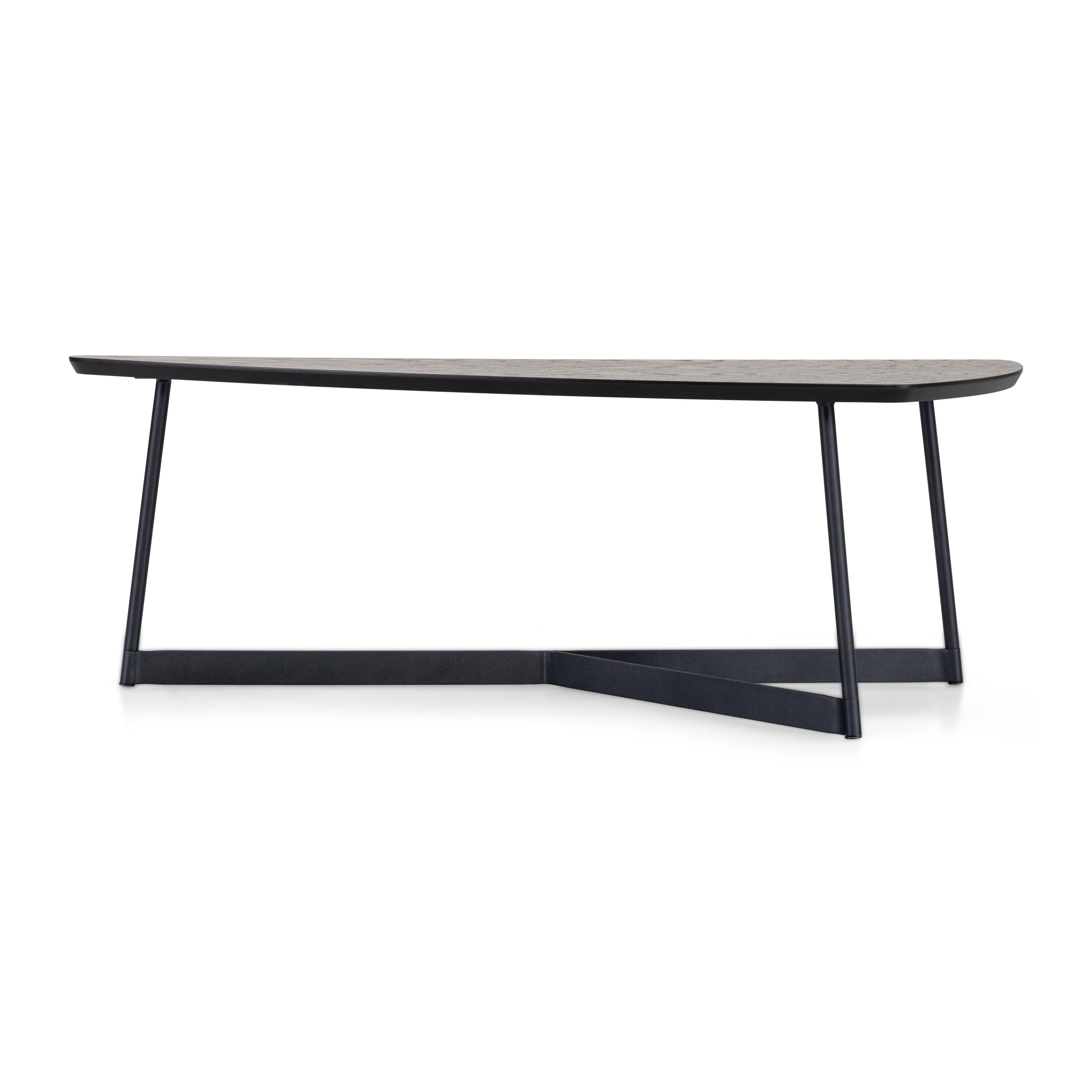 TRIA Coffee Table in Dark Oak and Black 39"