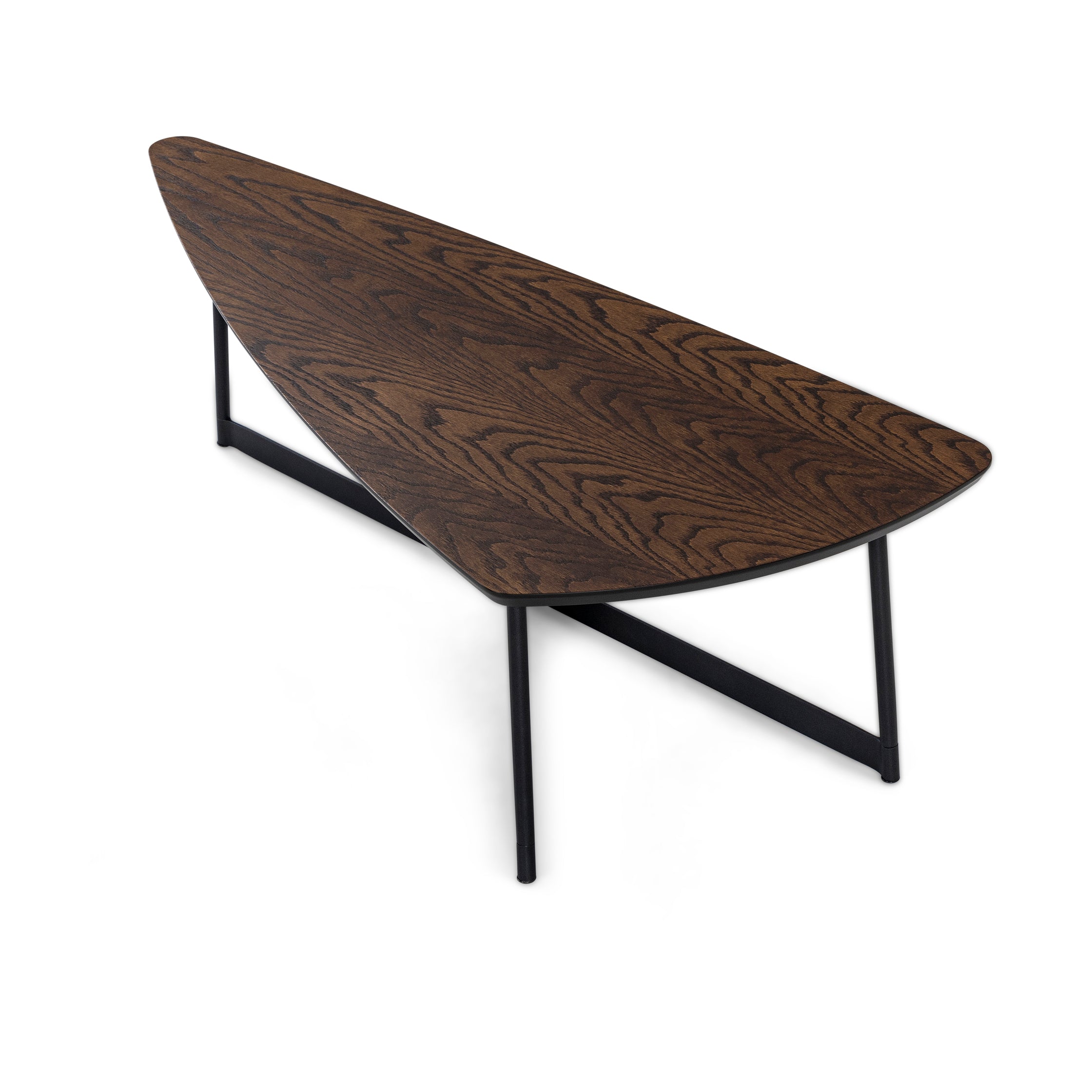TRIA Coffee Table in Dark Oak and Black 39"