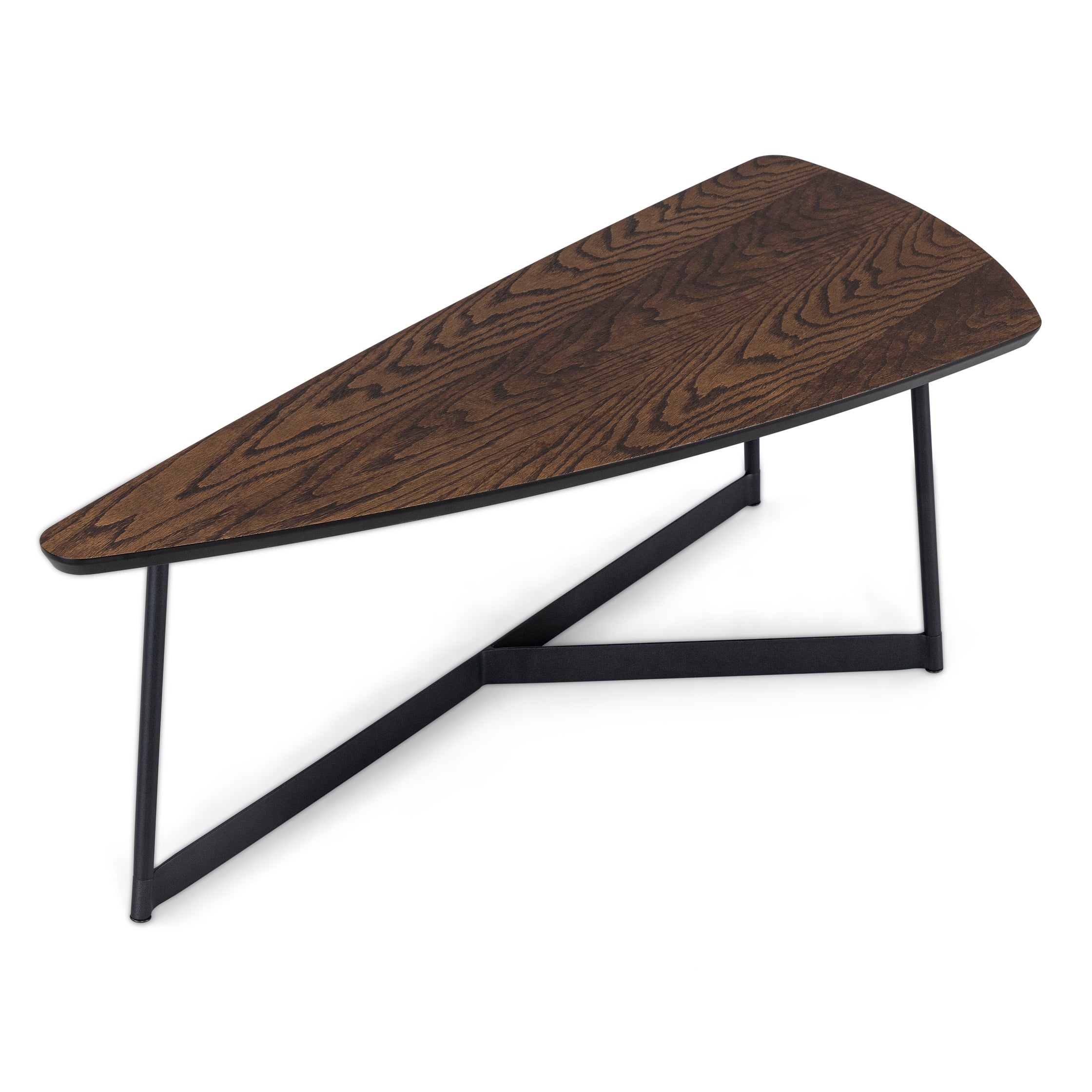TRIA Coffee Table in Dark Oak and Black 39"