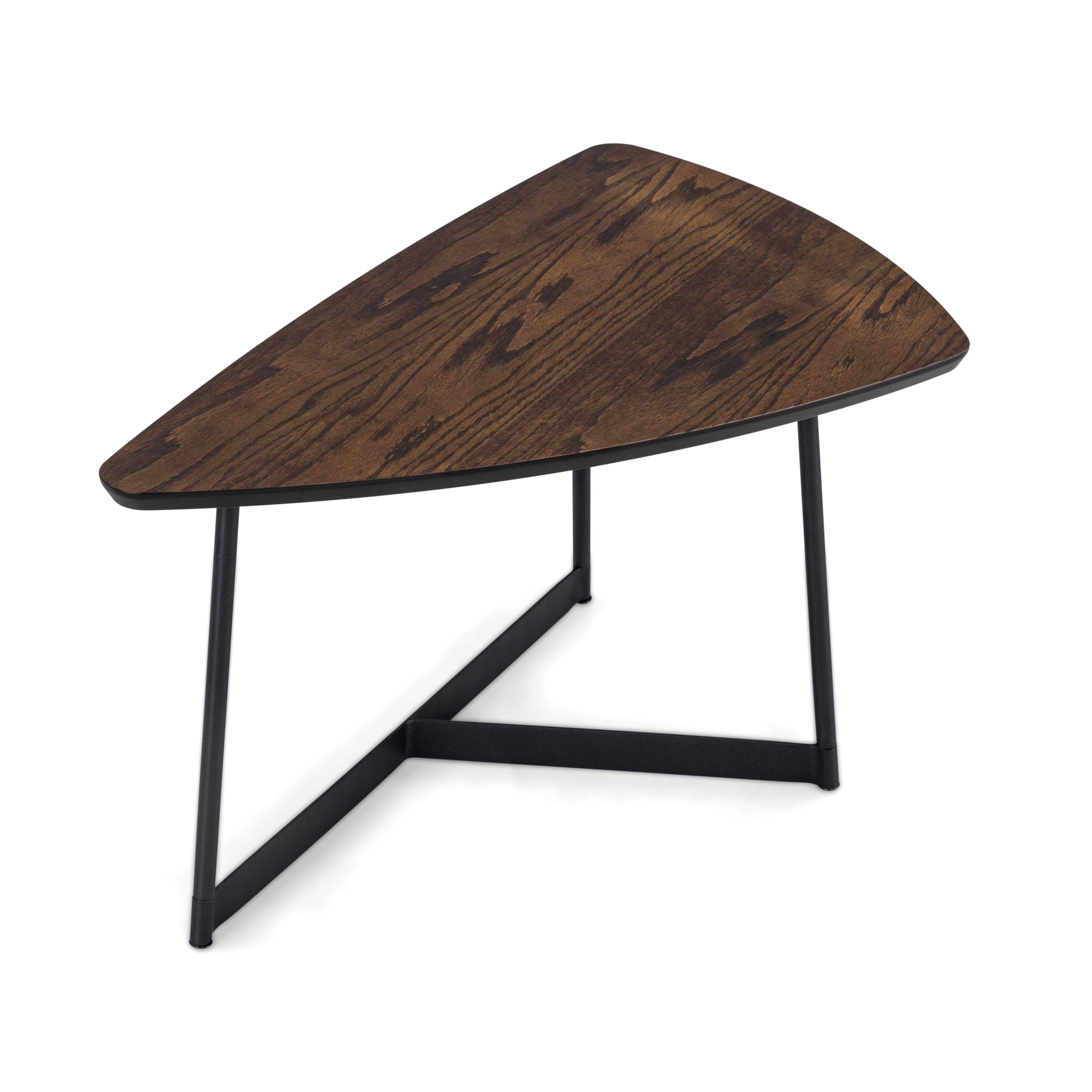 TRIA Coffee Table in Dark Oak and Black 27"