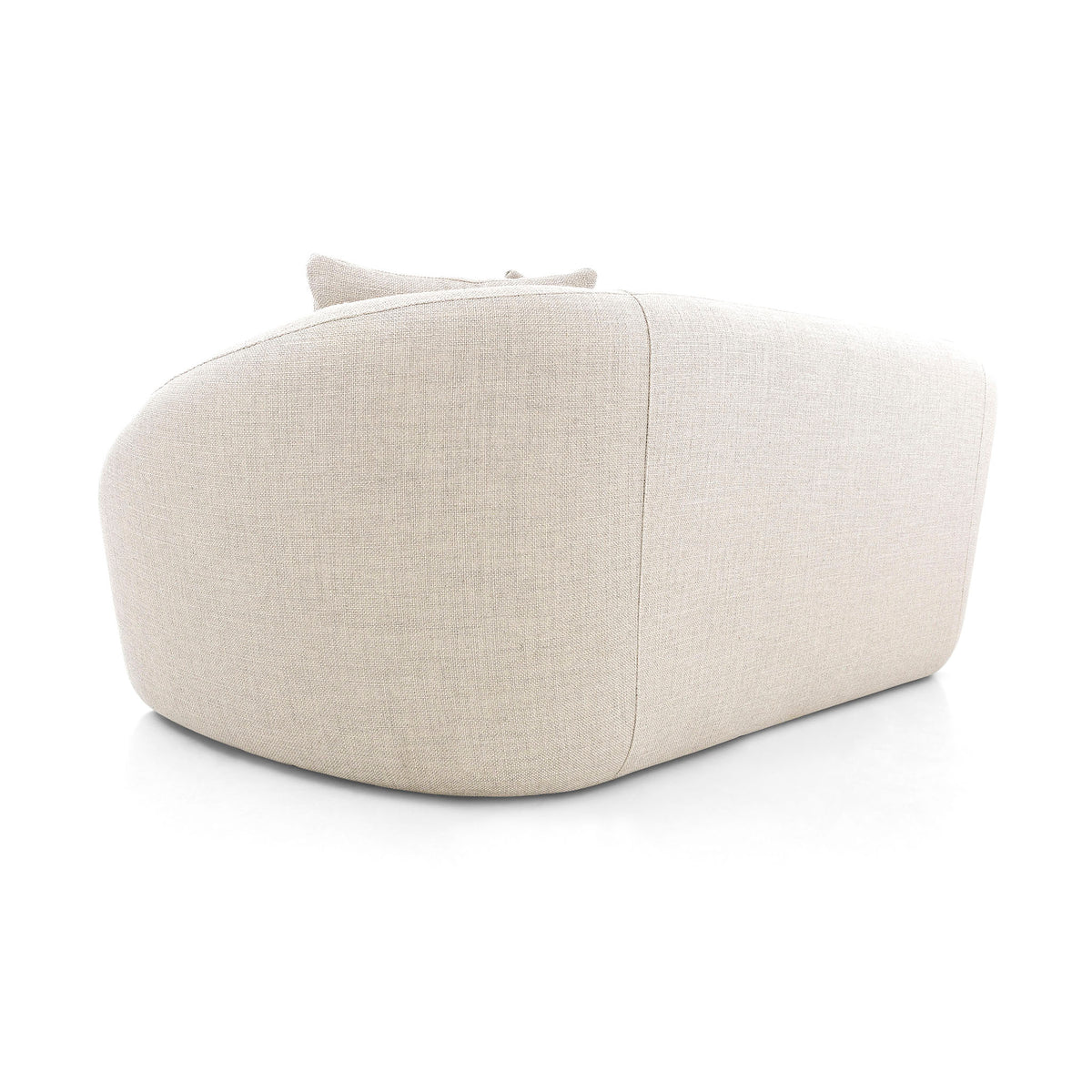 BOWED 4 Seater Sofa in Light Gray fabric 109"