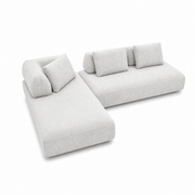 CONNECT Sofa 123"x80" in White Fabric