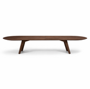 FRACTUS Dining Table in Walnut 86" Oval Top