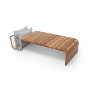 ANGRA Outdoor Bench in Chocolate, Taupe Rope and S30-2678