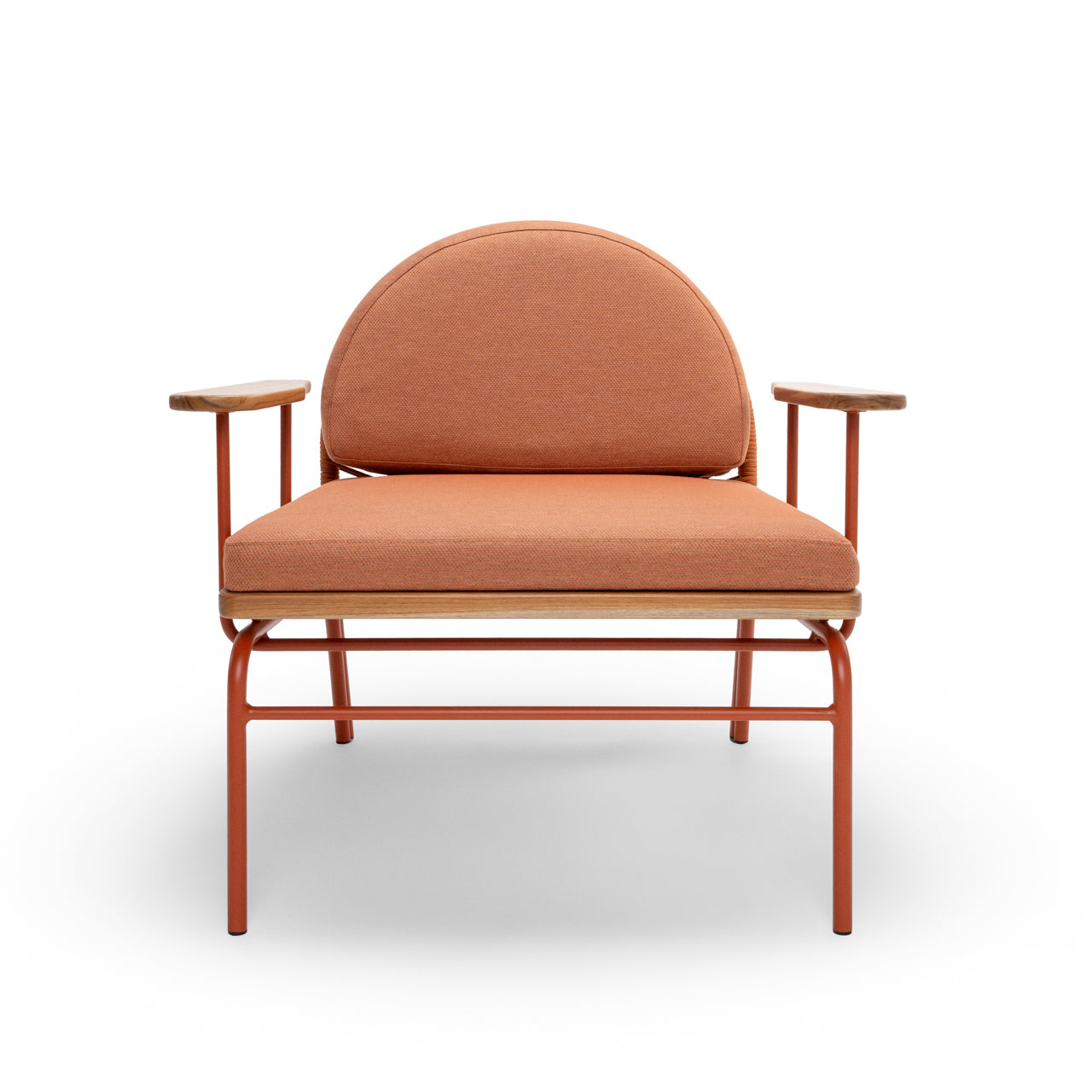 LAPA Outdoor Armchair in S30-2674, Burnt Orange and Orange Rope ...