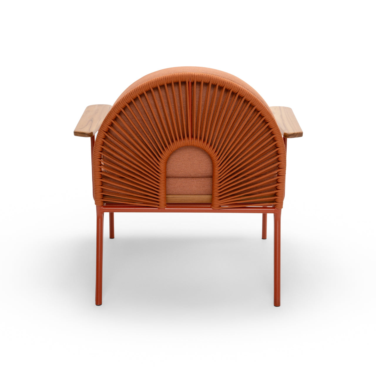 LAPA Outdoor Armchair in S30-2674, Burnt Orange and Orange Rope ...