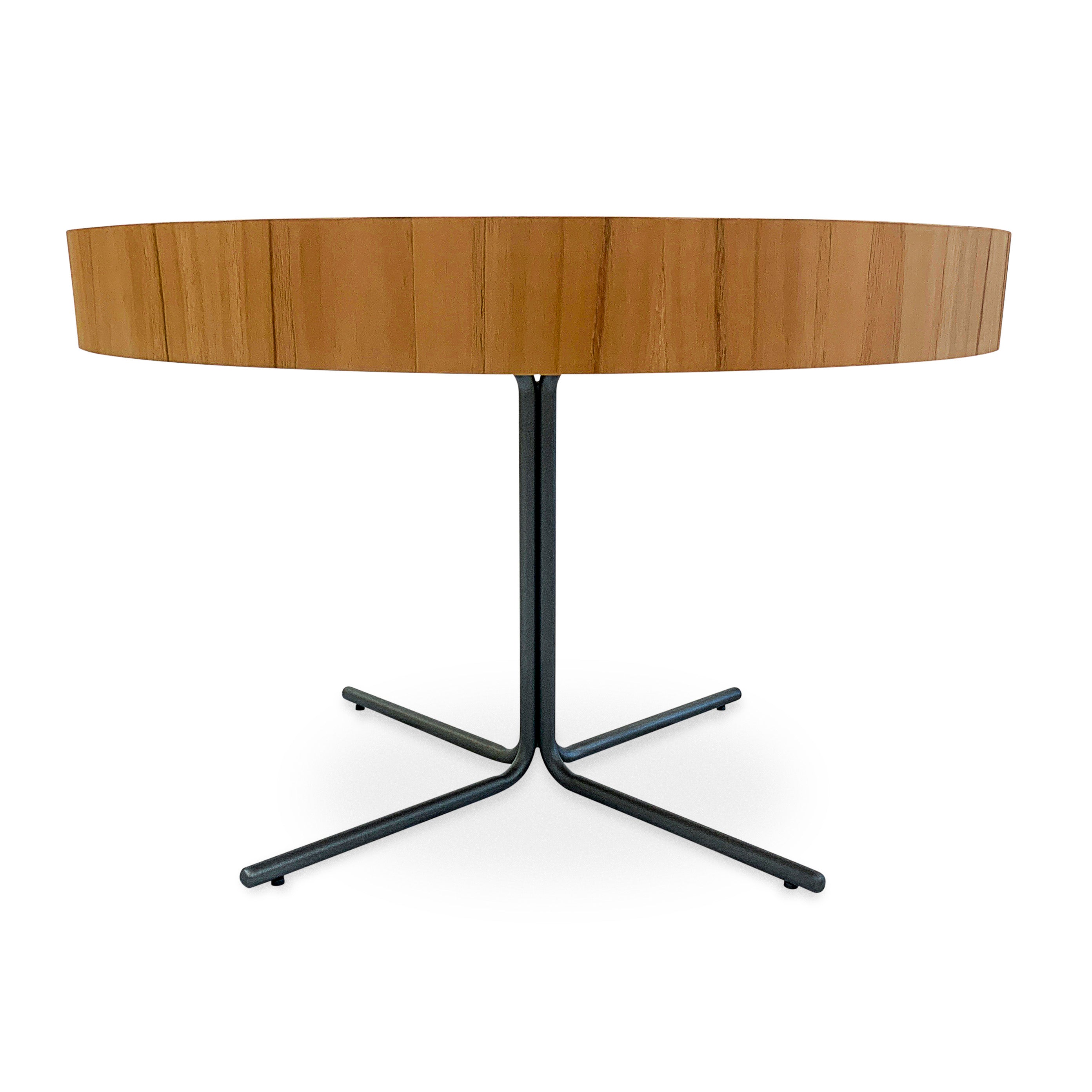 REGIA Coffee Table in Teak and Graphite with Black Nero Glass 27"