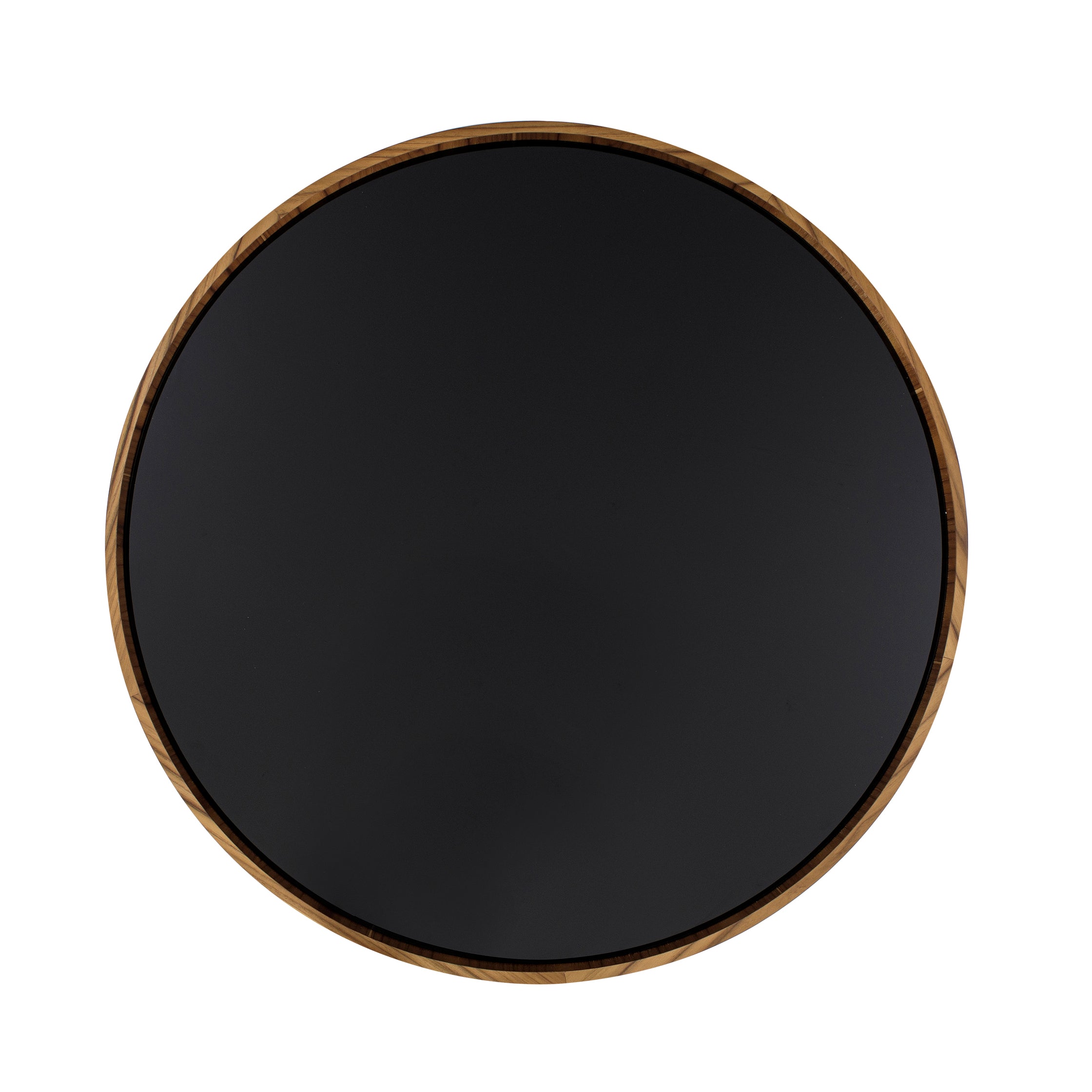 REGIA Coffee Table in Teak and Graphite with Black glass 39"