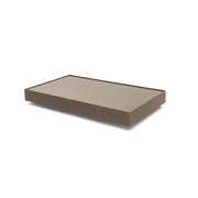 ARC Coffee Table 63" in Chocolate Oak with Bronze Mirror