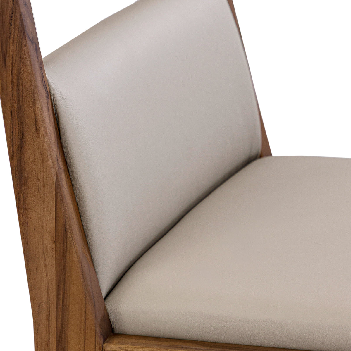 SOTTO Bar Stool in Walnut and Beige Leather
