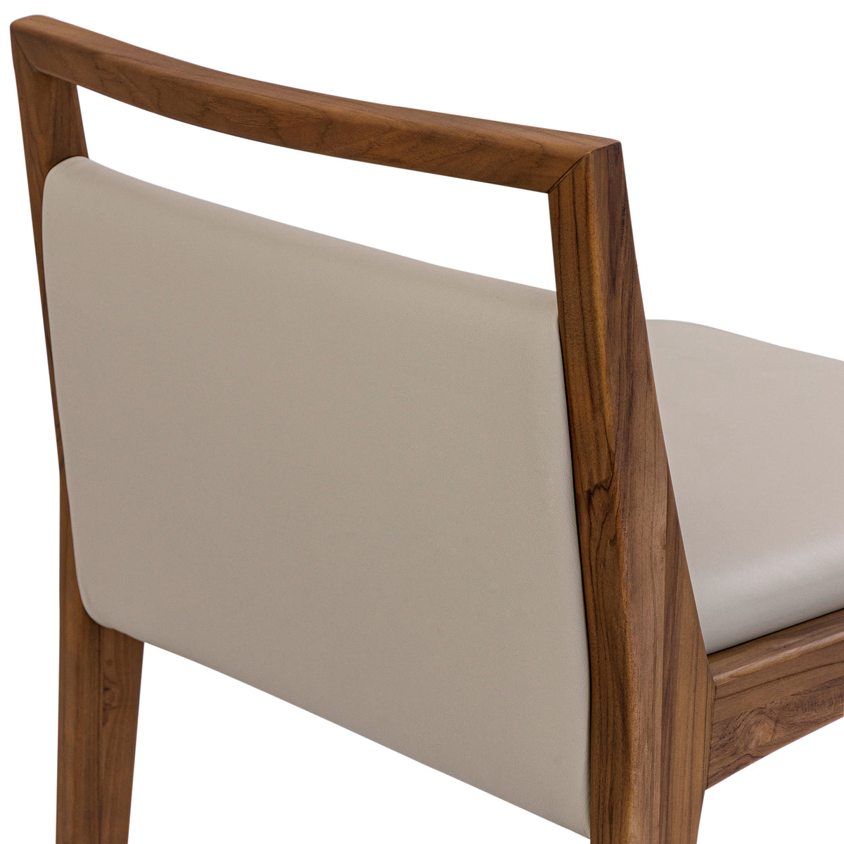 SOTTO Bar Stool in Walnut and Beige Leather