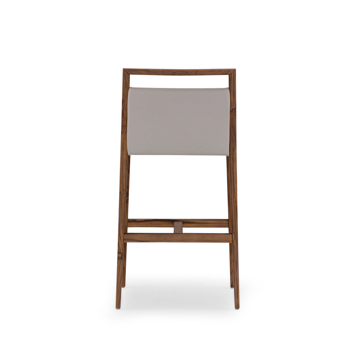 SOTTO Bar Stool in Walnut and Beige Leather