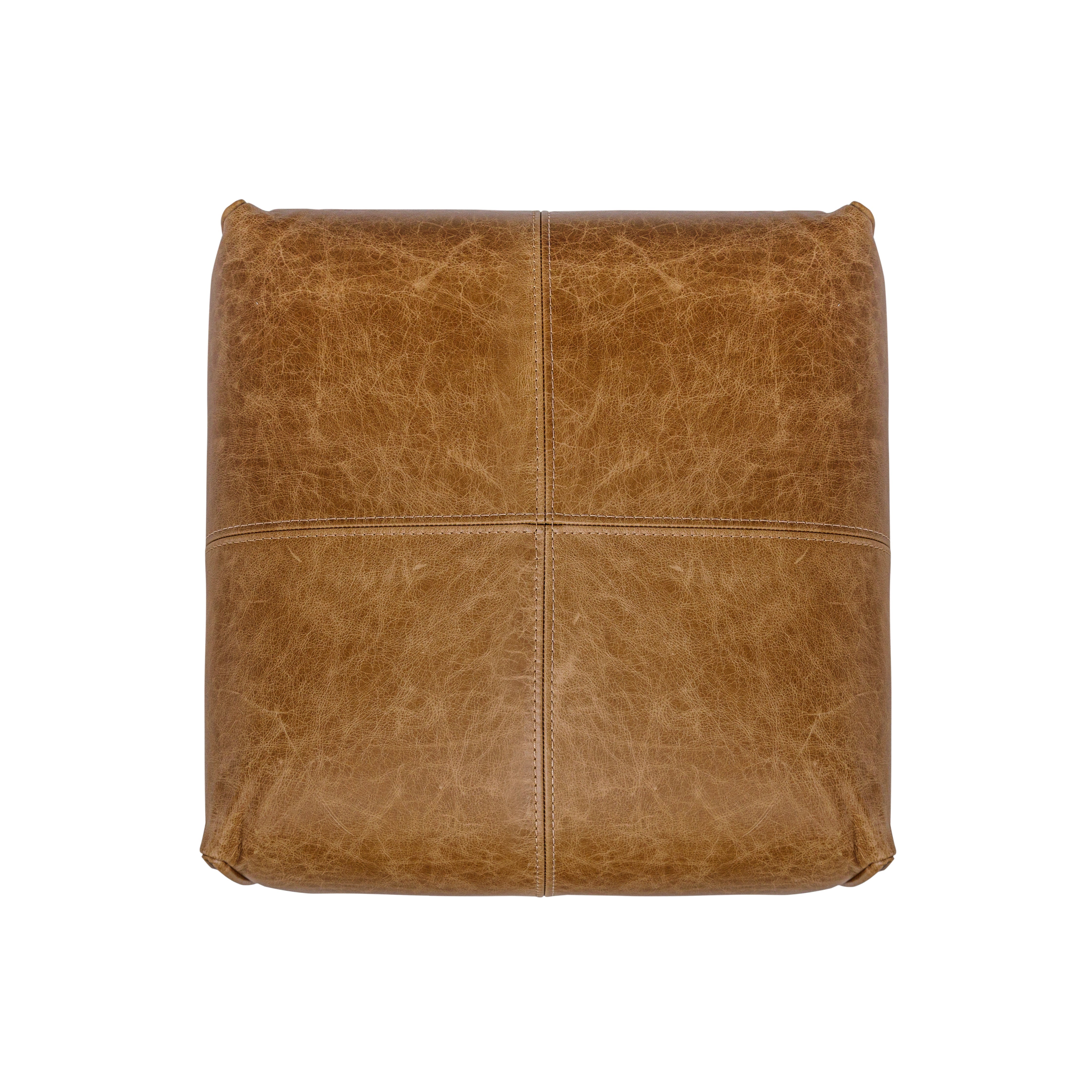 NEW - MH3753 - OTTOMAN (33 x 20 x 17) (Leather)