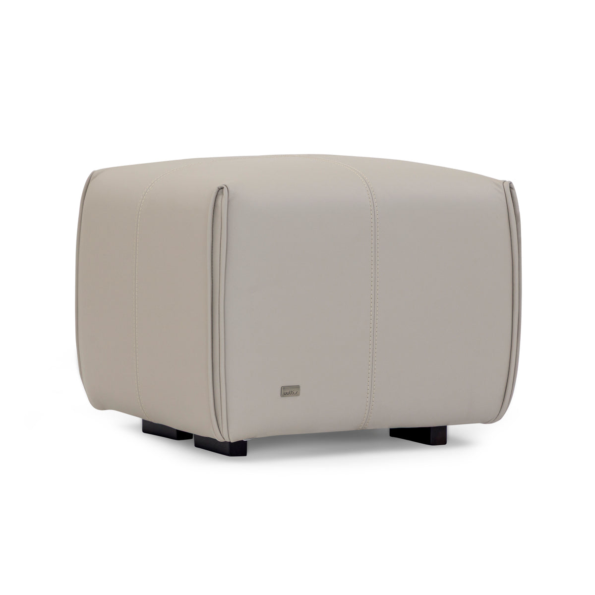 NEW Ottoman in Beige Leather 43"