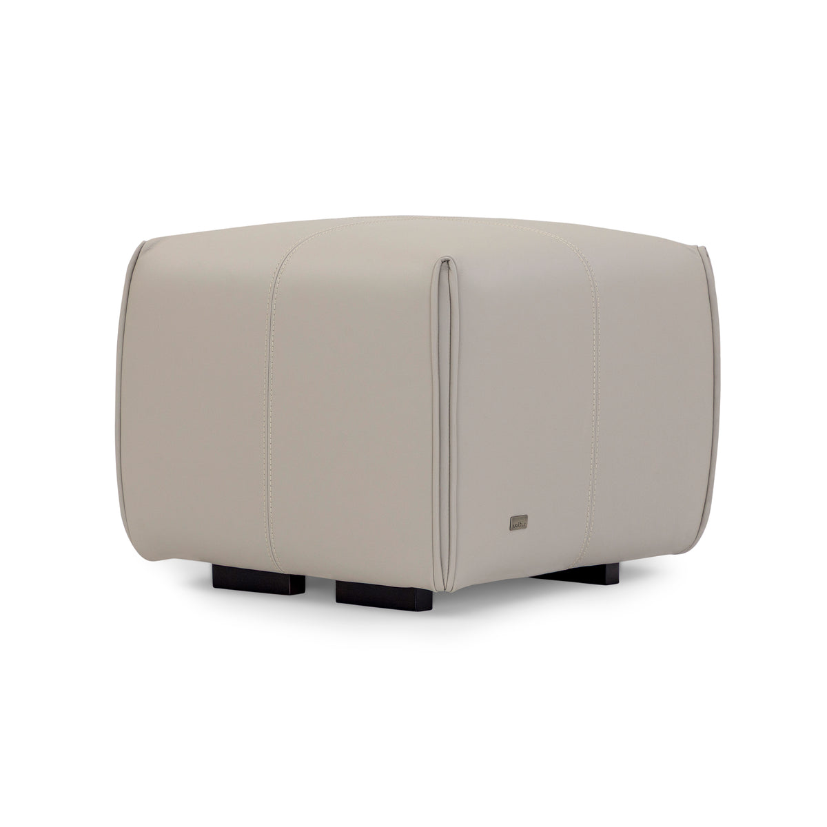NEW Ottoman in Beige Leather 43"