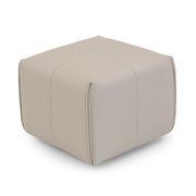NEW Ottoman in Beige Leather 43"