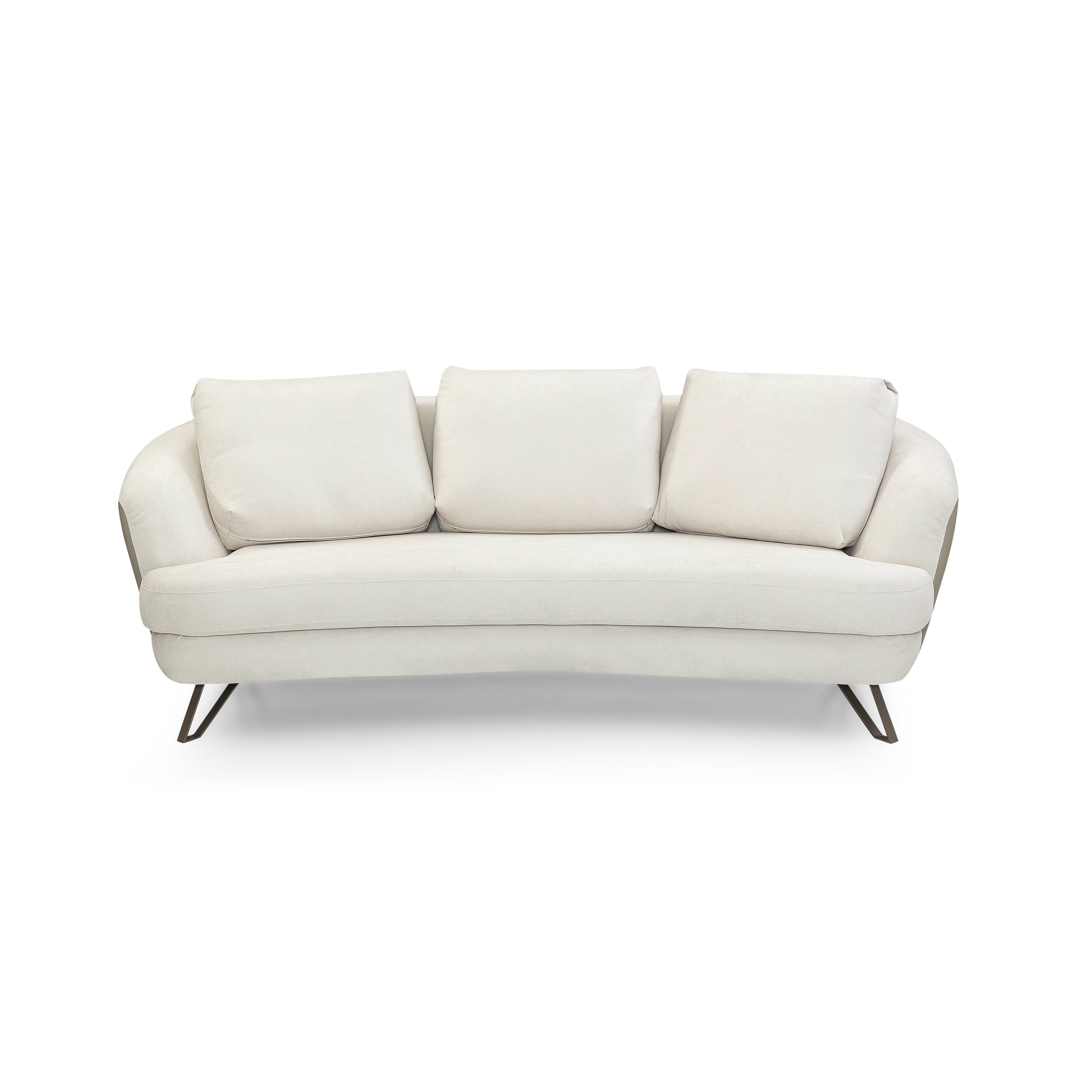 SMILE 3 Seater in AA-2278, G5-2409 and Chocolate Metal