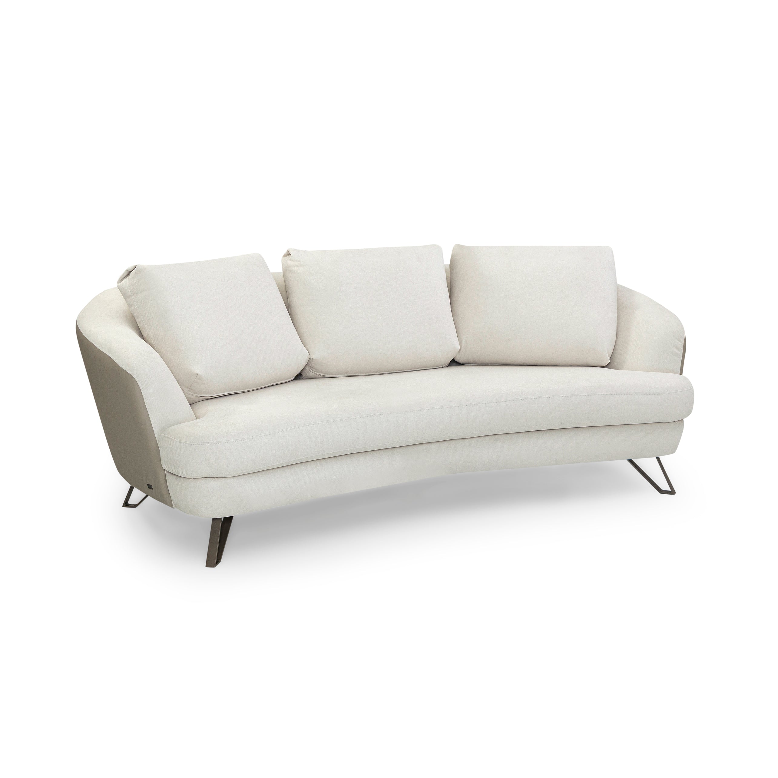 SMILE 3 Seater in AA-2278, G5-2409 and Chocolate Metal