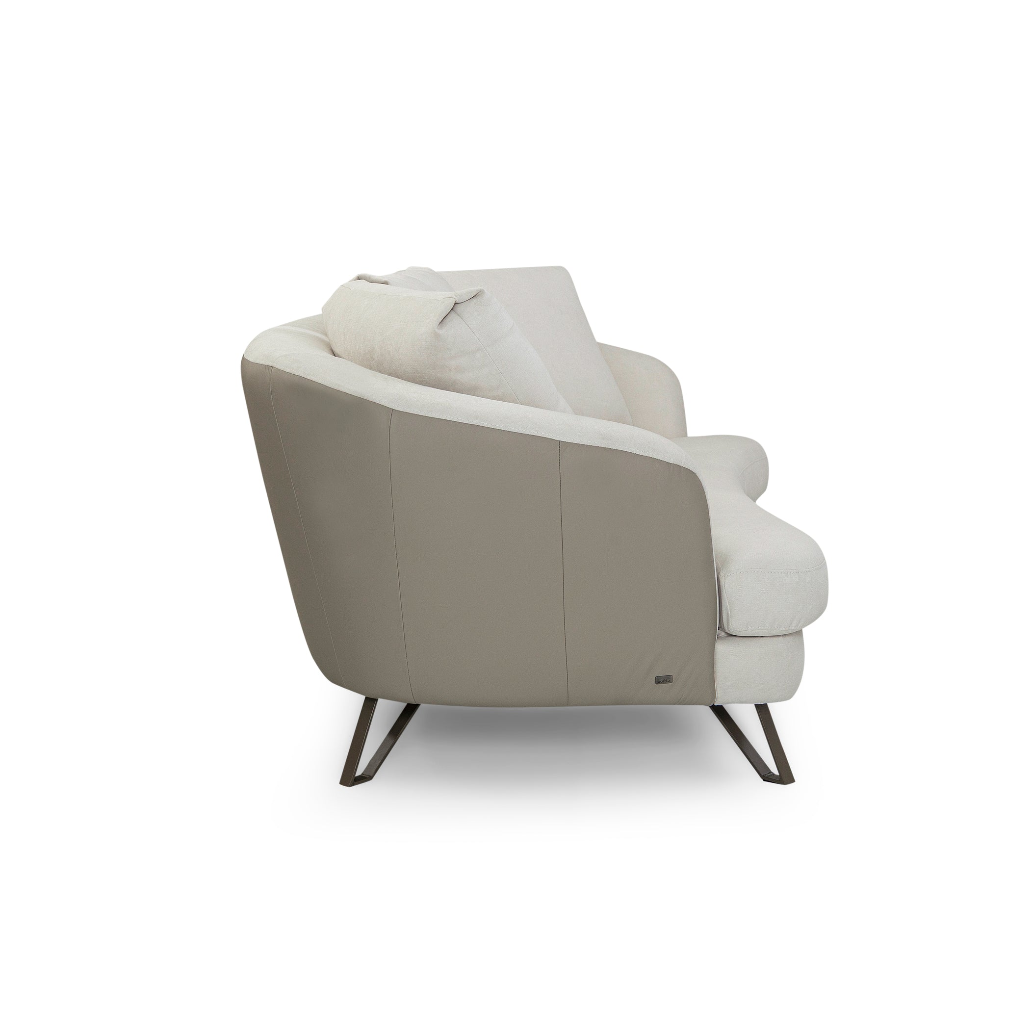 SMILE 3 Seater in AA-2278, G5-2409 and Chocolate Metal