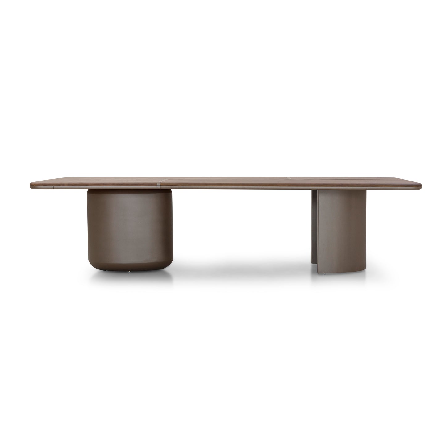 CACAU Dining Table in Walnut and Chocolate 98"