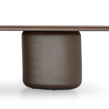 CACAU Dining Table in Walnut and Chocolate 98"