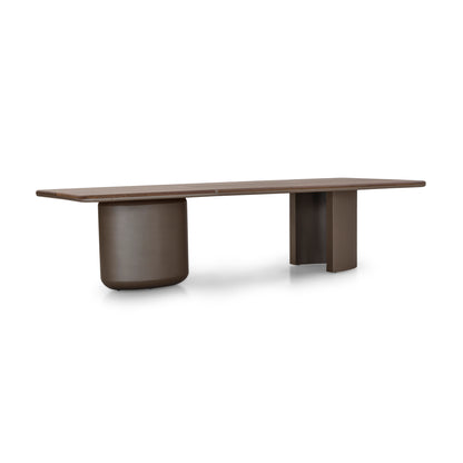 CACAU Dining Table in Walnut and Chocolate 98"