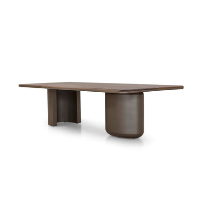 CACAU Dining Table in Walnut and Chocolate 98"