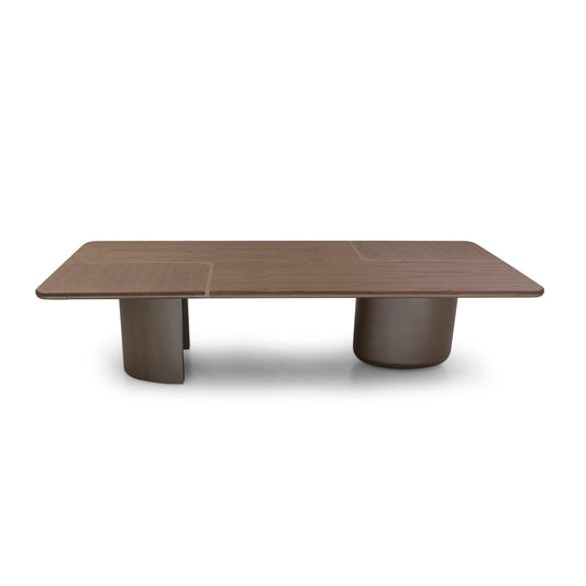 CACAU Dining Table in Walnut and Chocolate 118"