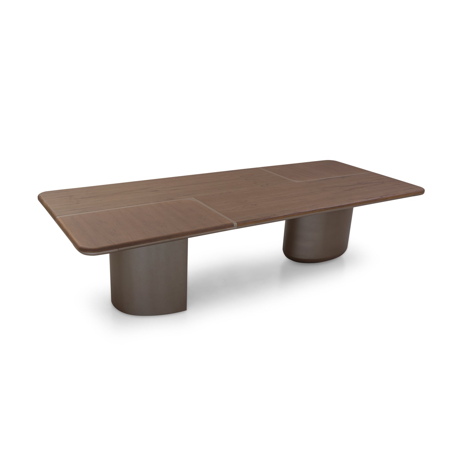 CACAU Dining Table in Walnut and Chocolate 98"