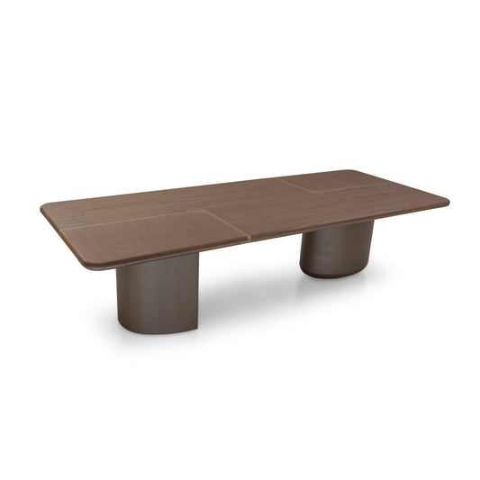 CACAU Dining Table in Walnut and Chocolate 118"