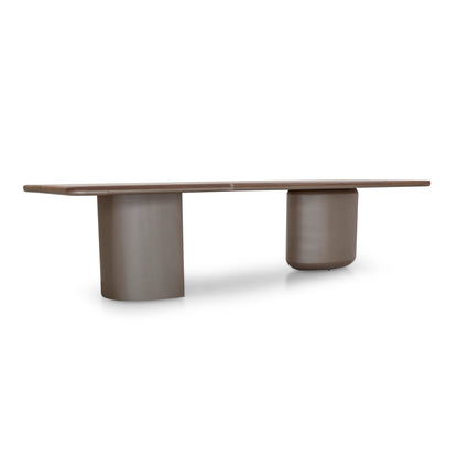 CACAU Dining Table in Walnut and Chocolate 98"