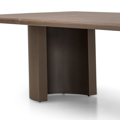 CACAU Dining Table in Walnut and Chocolate 98"